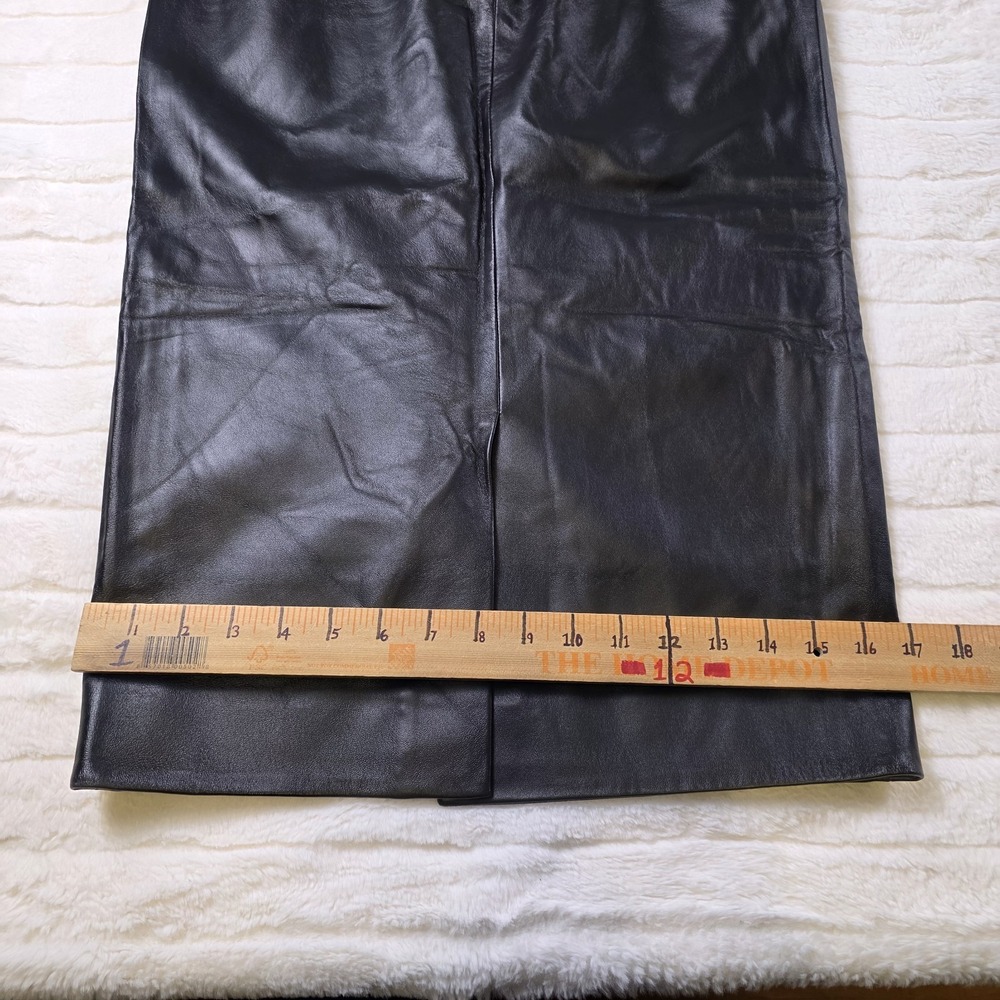 Ralph Lauren Purple Label Curran Nappa Leather Skirt Womens 2 Lambskin $1,890 - Picture 8 of 8